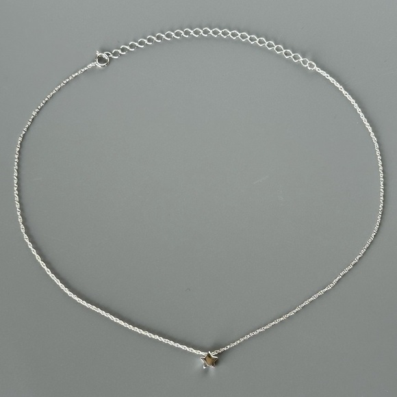 Sterling Silver Clavicle Star Necklace - Picture 5 of 12
